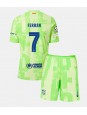 Barcelona Ferran Torres #7 Ausweichtrikot für Kinder 2024-25 Kurzarm (+ Kurze Hosen)